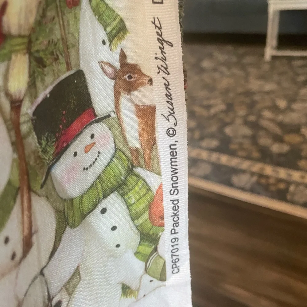 Susan Winget Festive Snowman Holiday Fabric 7 yds